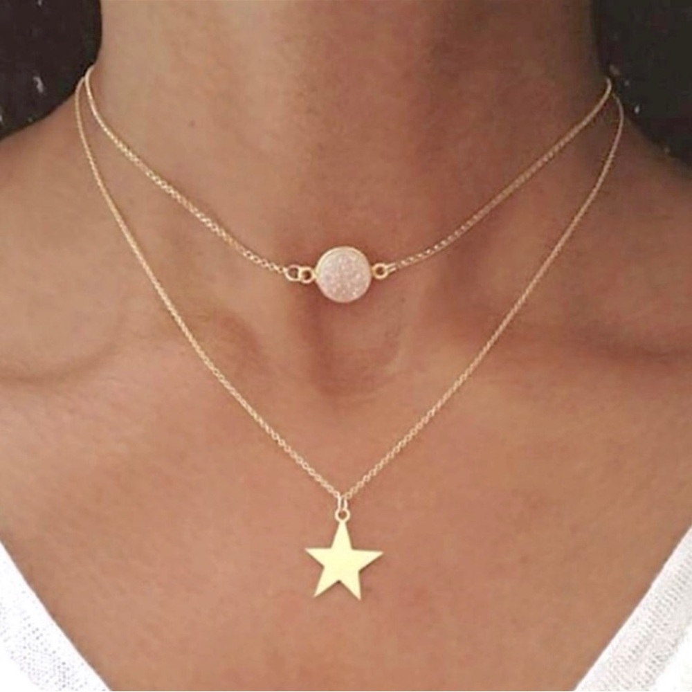 ❤️Gold Layered Star Necklace